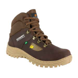 Bota Adventure de Segurança E Trilha Unissex Em Couro
