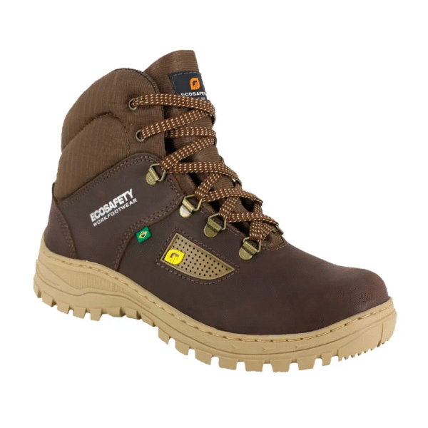 Bota Adventure de Segurança E Trilha Unissex Em Couro